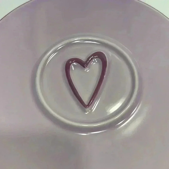 STARBUCKS 2006 Purple Heart Saucer Plate “Flirt” 6.5” - Picture 2 of 5
